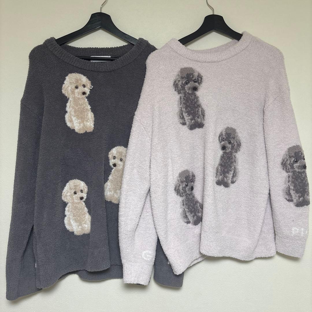 ジェラートピケ　トイプードル　ジャガード　2枚セット