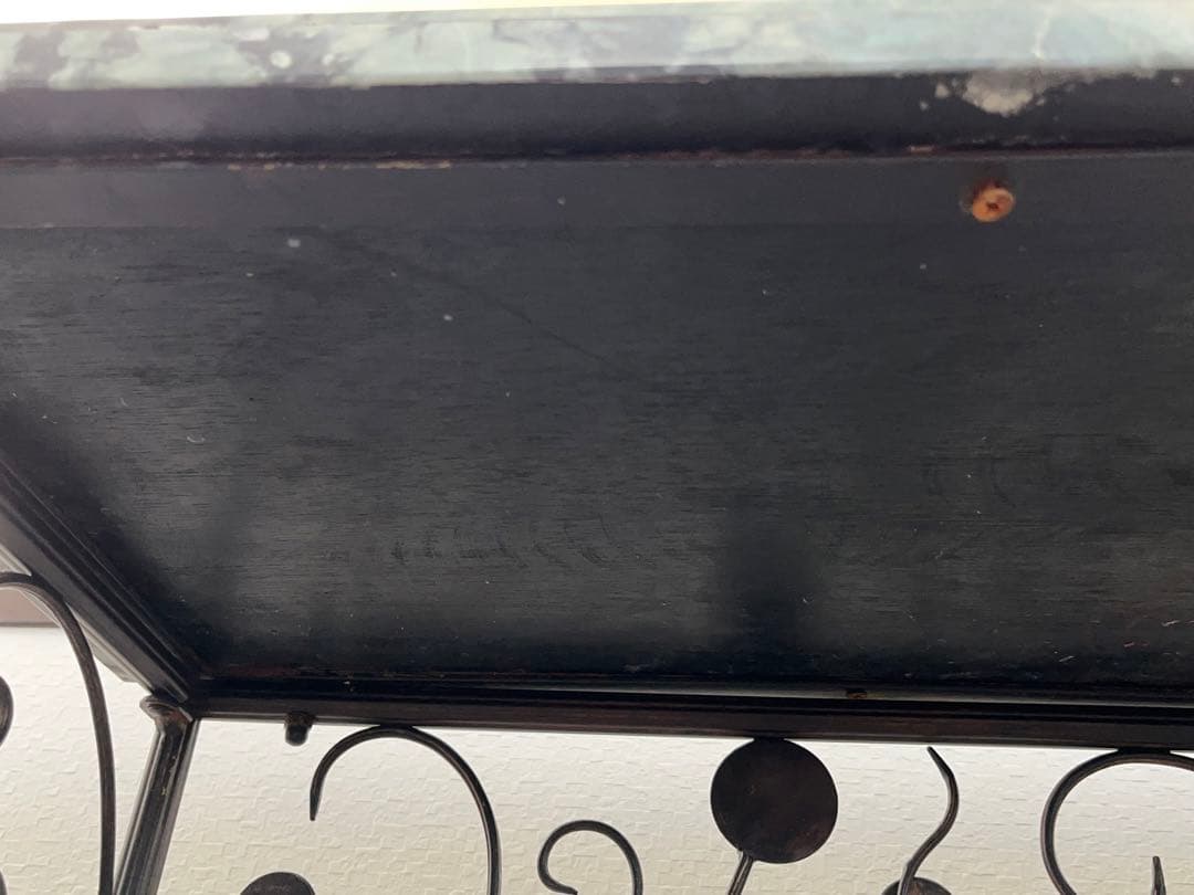 コンソールテーブル アイアン サイドテーブル 大理石風 -206-