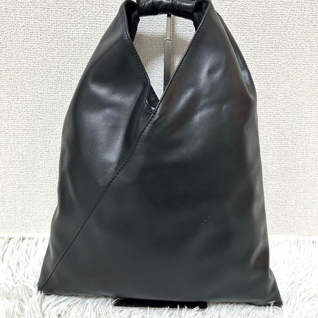 【極美品✨人気商品/ジャパニーズトート】メゾンマルジェラ　ハンドバッグ　ブラック