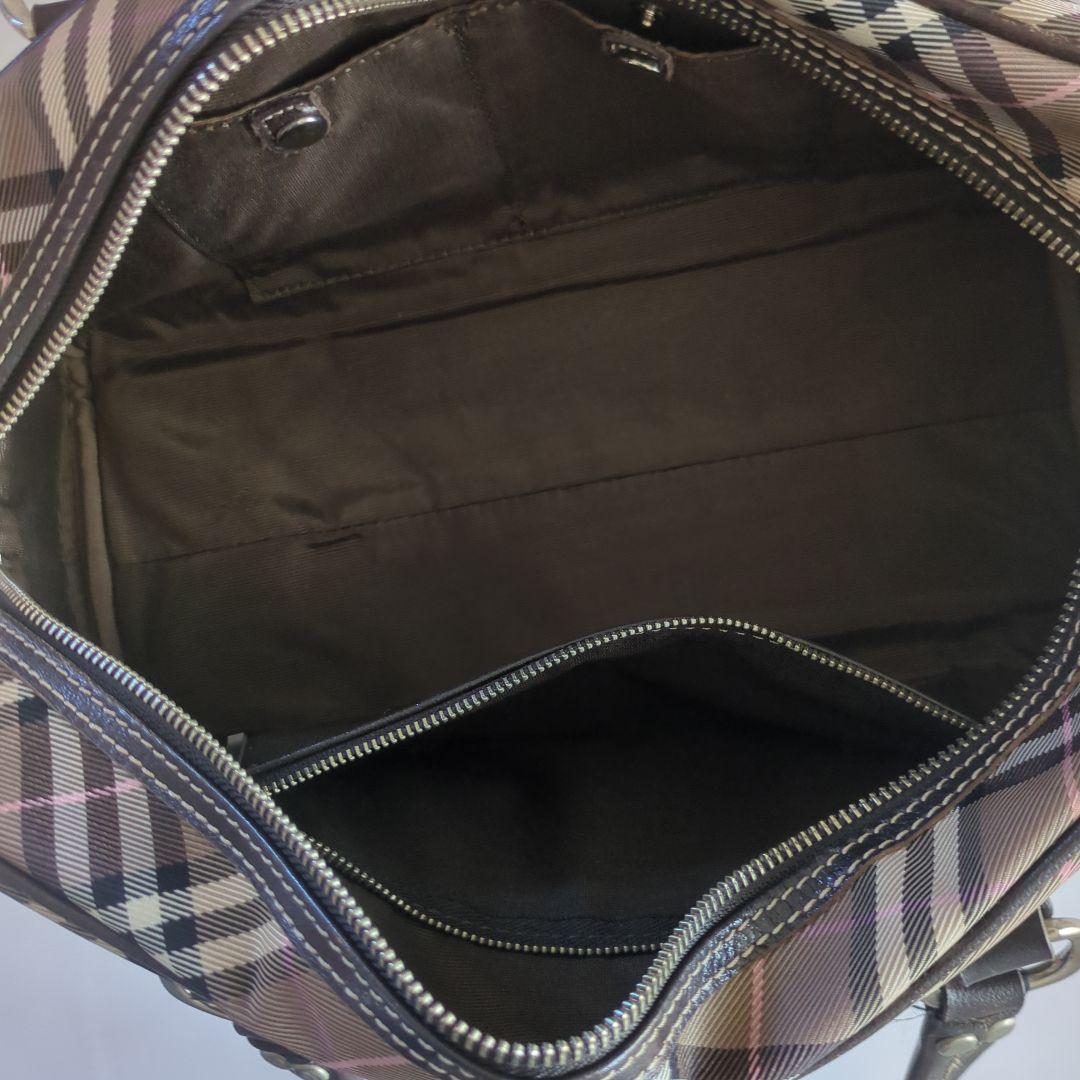 BURBERRY　チェック柄ハンドバッグ（ボストン型）