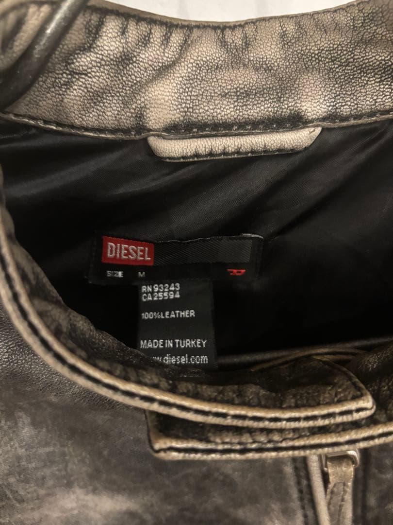 美品　DIESEL 本革　革ジャン　M ダメージ加工