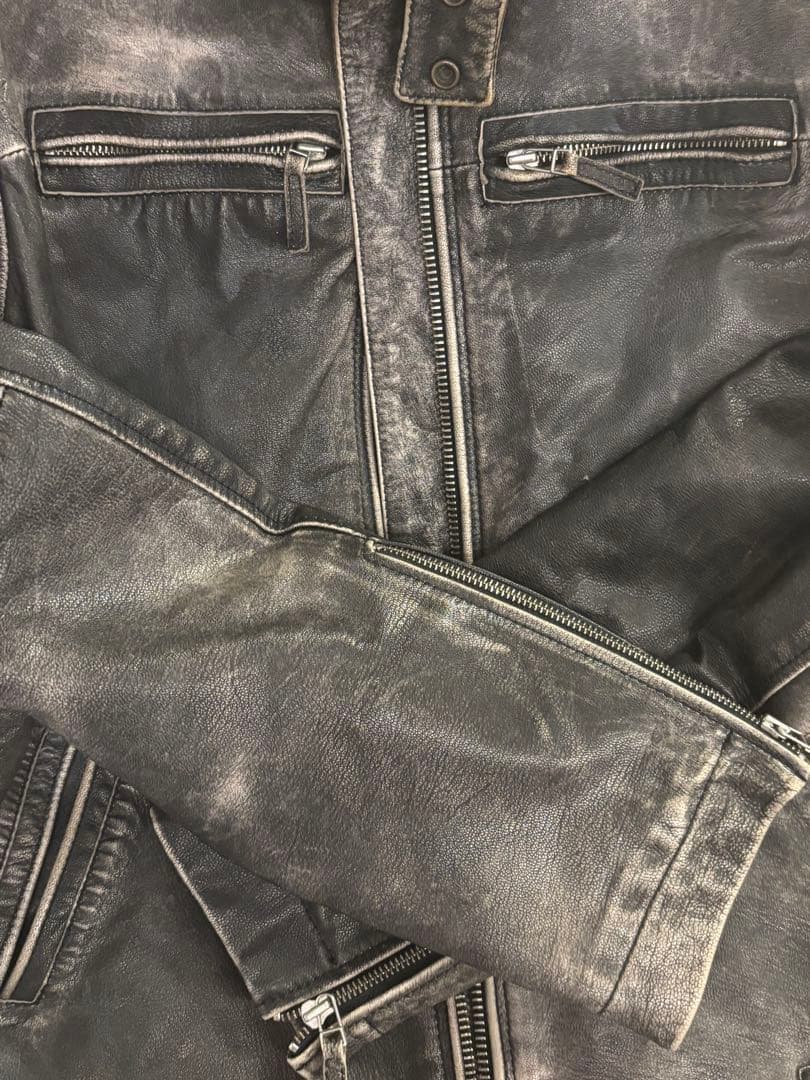 美品　DIESEL 本革　革ジャン　M ダメージ加工