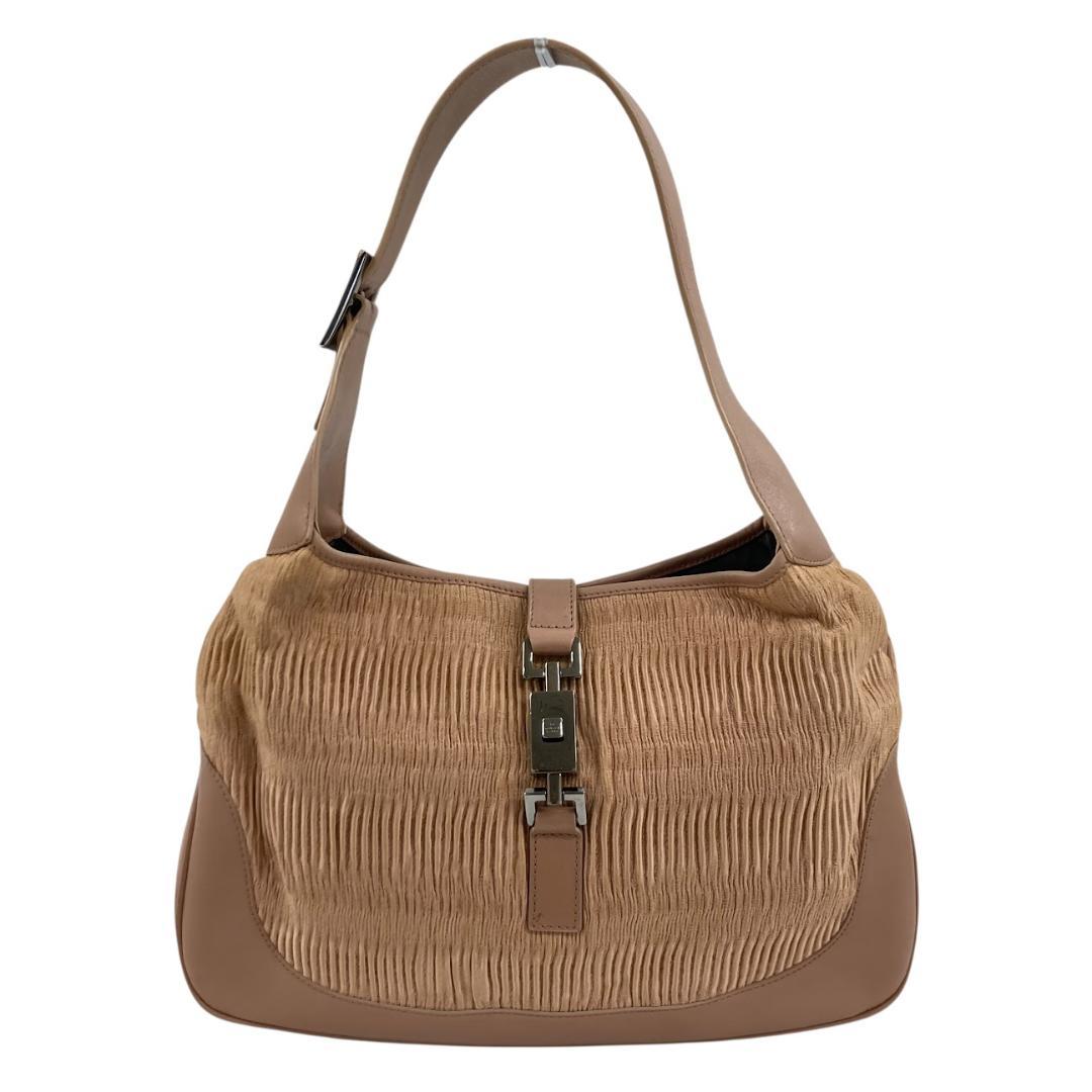 GUCCI グッチ ジャッキー ハンドバッグ ワンショルダー ピンクベージュ