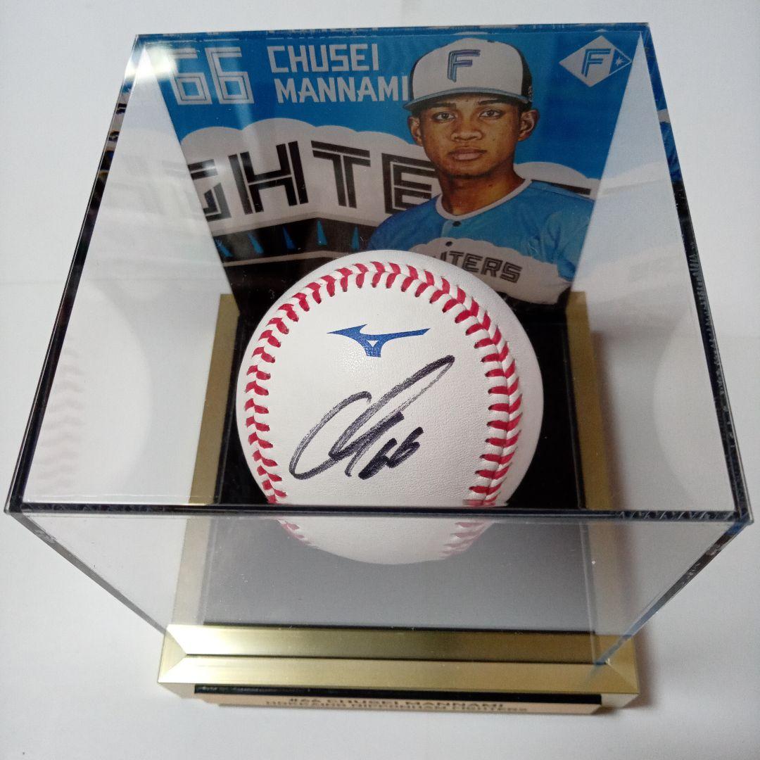 ファイターズオンラインストア限定販売直筆サインボール　万波中正　NPB統一試合球