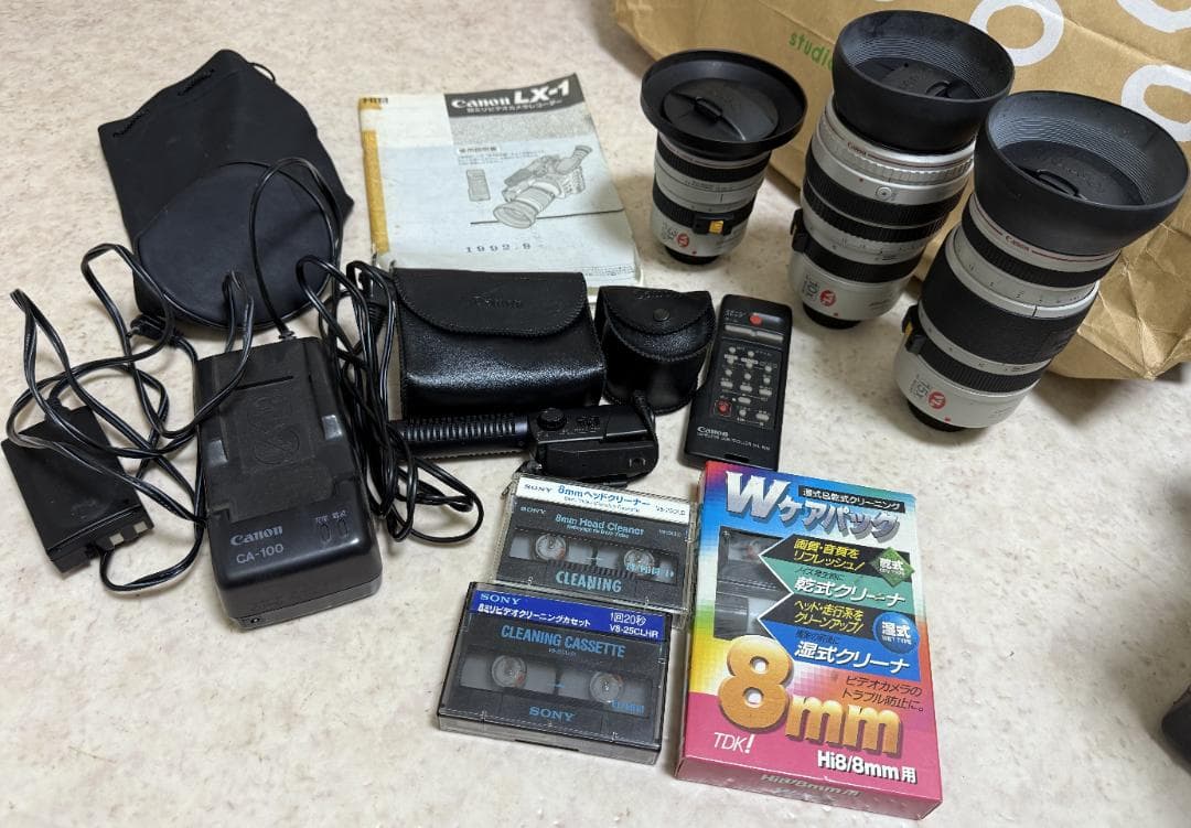 Canon LX-1用のレンズなど　ジャンクにて