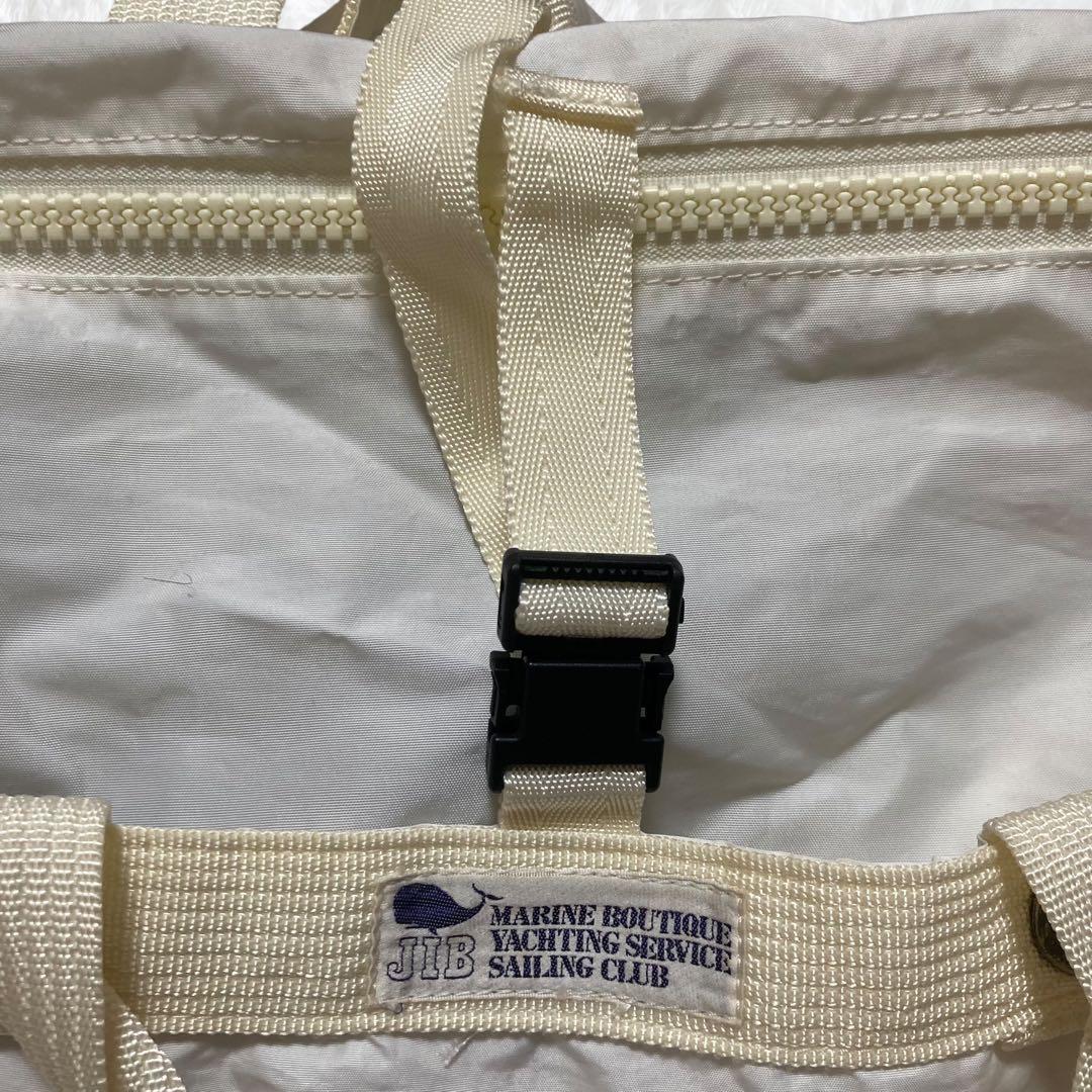 JIB ジブ ダッフルバック ボストンバッグ セイルクロス ホワイト 2WAY