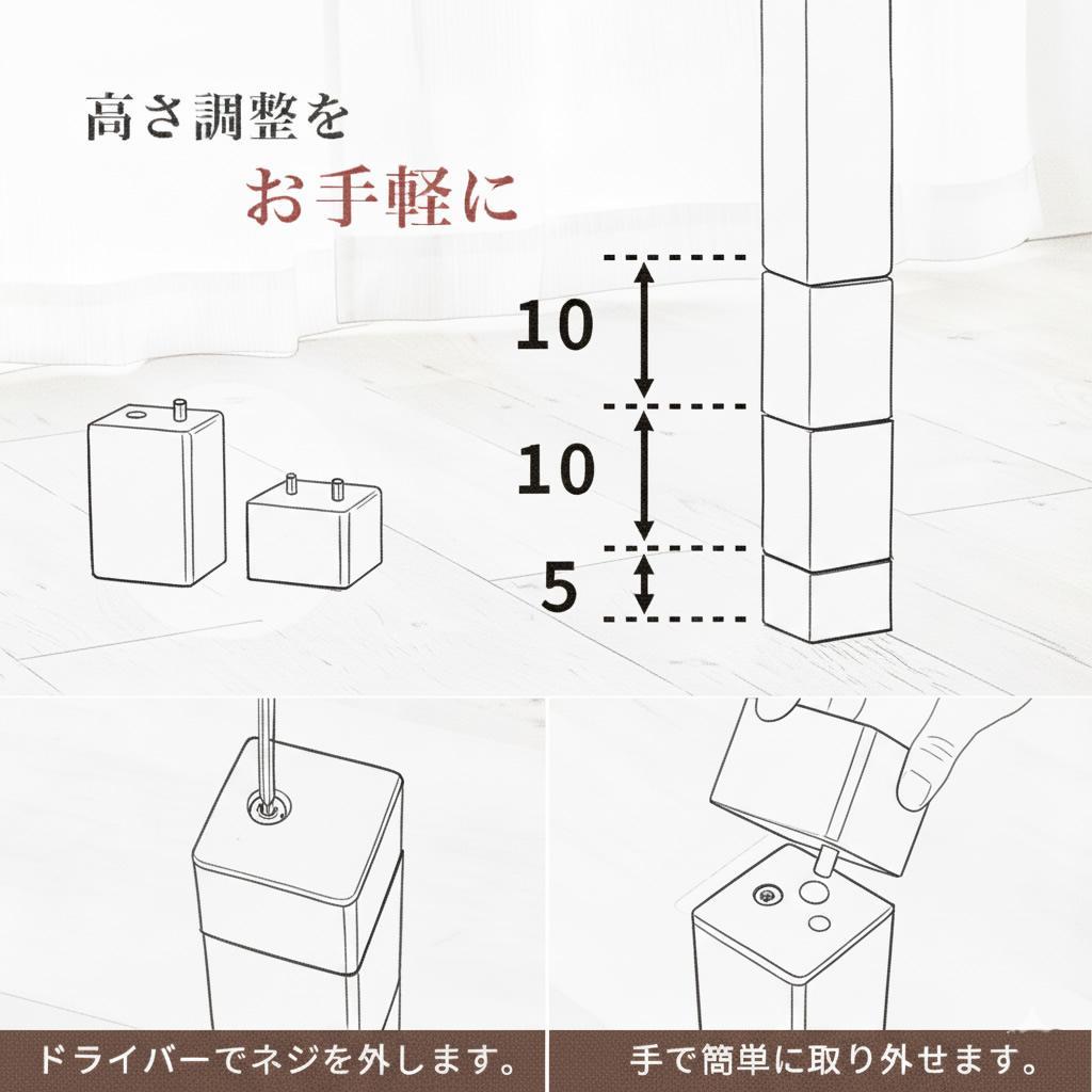 【新品】天板 105㎝×80㎝　高さが選べる　人感センサー付　ダイニング コタツ