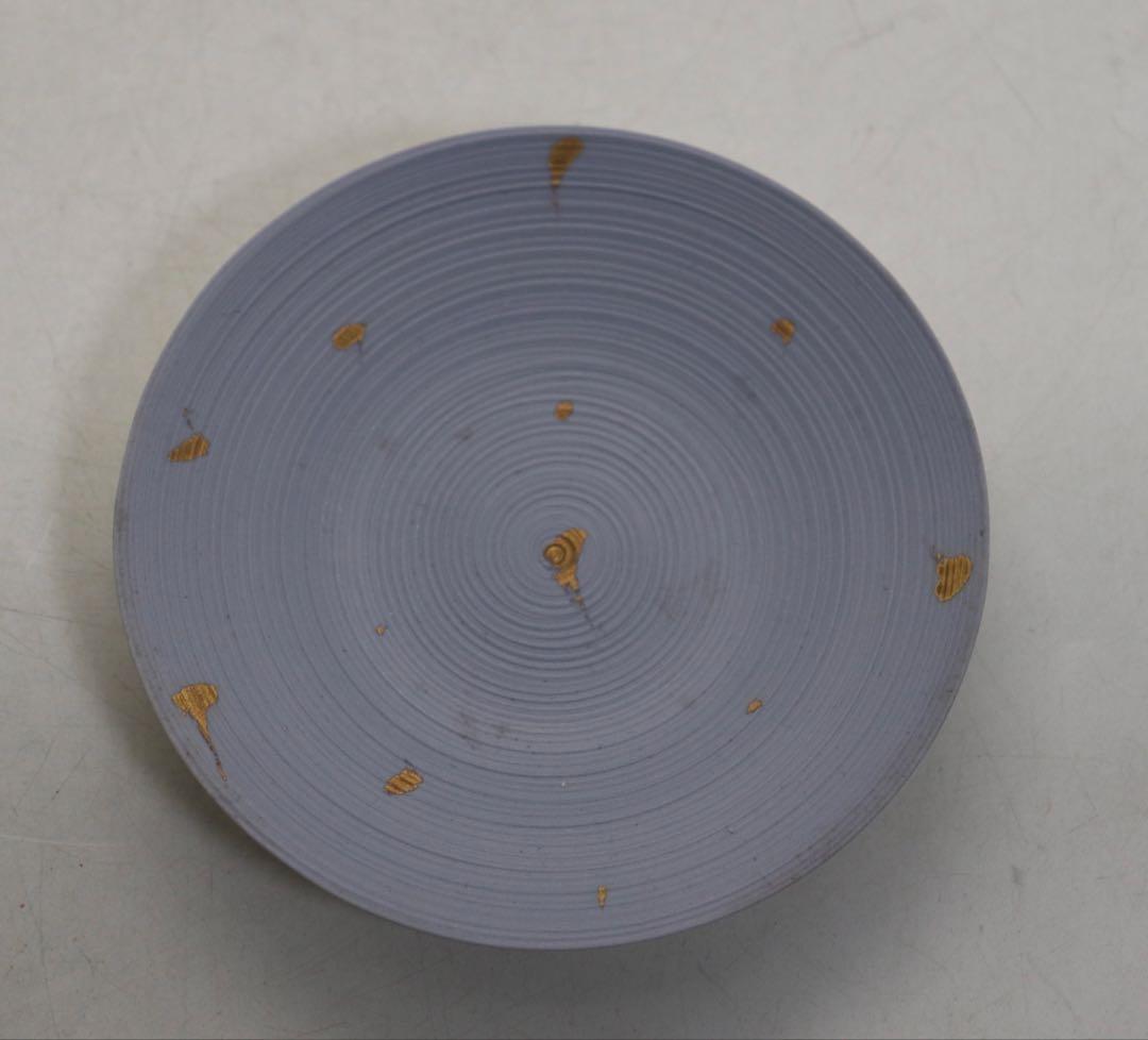 坂田甚内作　箔押小皿7点　菓子器　茶道具　送料込み250822