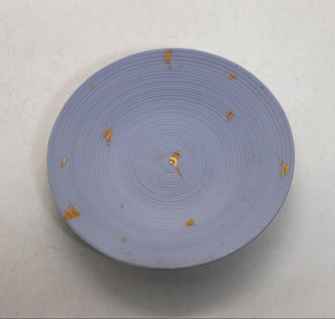 坂田甚内作　箔押小皿7点　菓子器　茶道具　送料込み250822