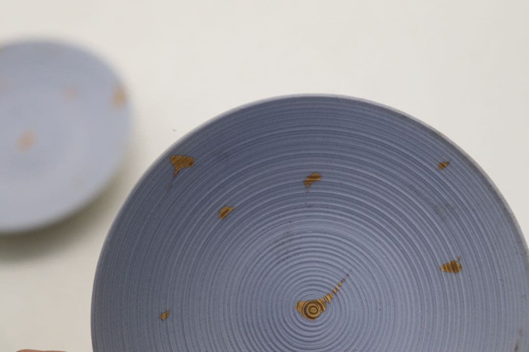 坂田甚内作　箔押小皿7点　菓子器　茶道具　送料込み250822