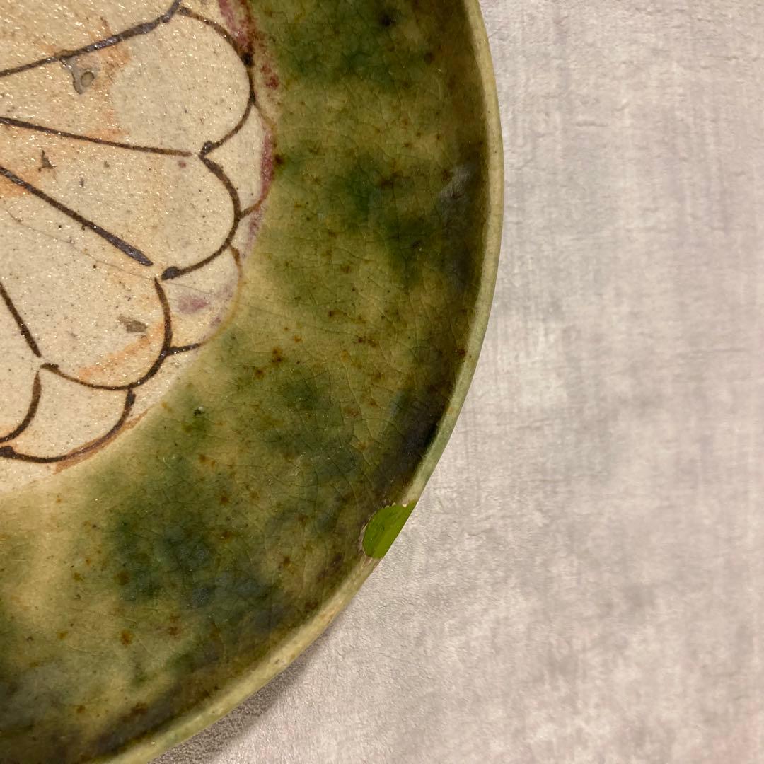 織部 菊柄 皿 6枚セット