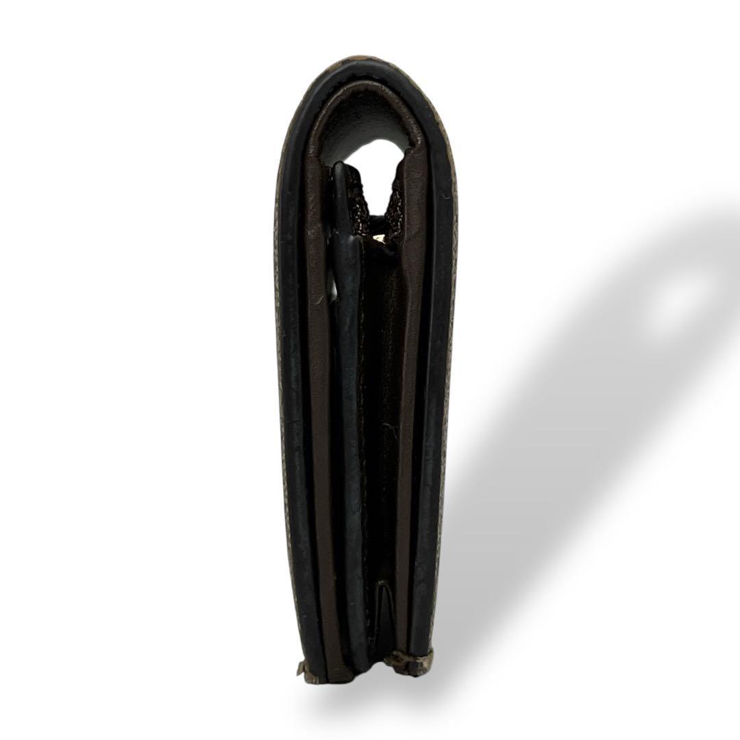 グッチ　GGスプリーム　二つ折り財布　コンパクト財布　ミニ財布　ベージュ　PVC