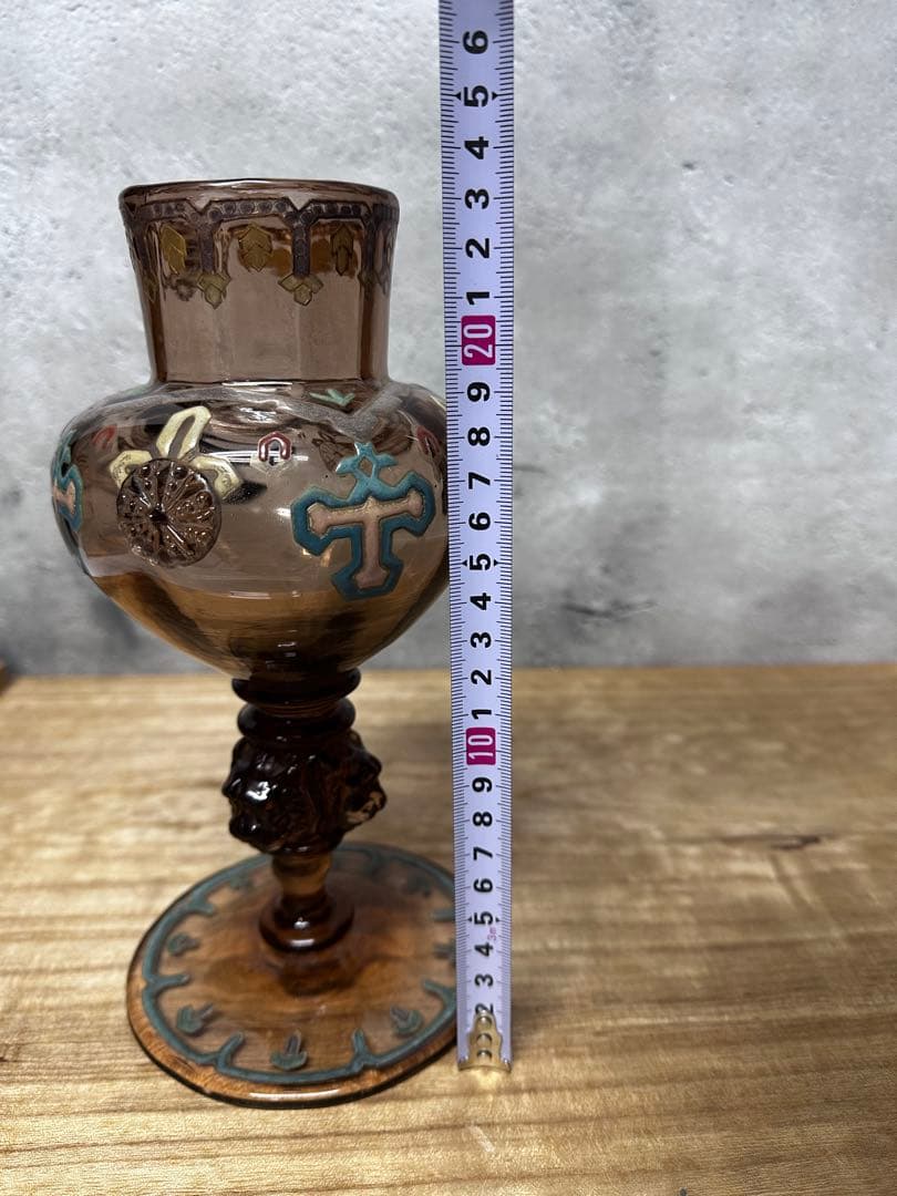 エミール・ガレ 初期作品 クロスモチーフ ガラス工芸品 アンティーク　美術　西洋