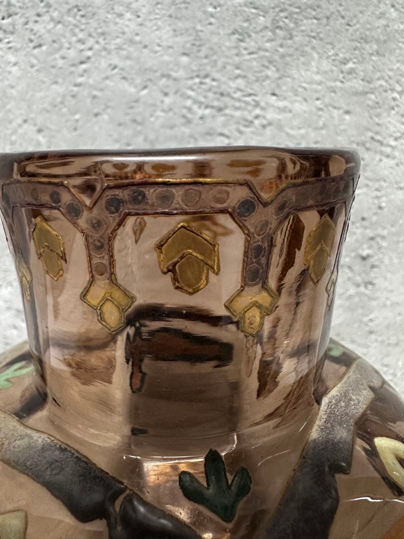 エミール・ガレ 初期作品 クロスモチーフ ガラス工芸品 アンティーク　美術　西洋