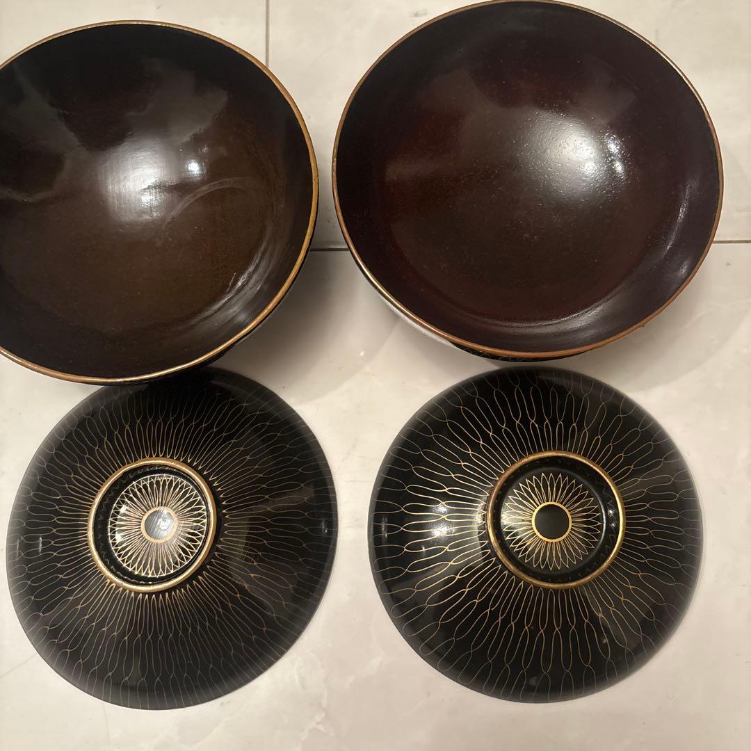 vegymm様金彩の幾何学模様が芸術的で現代アートのような佇まいの木製輪島漆塗り