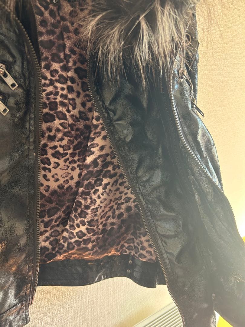 VICE FAIRY ヴァイスフェアリー ファー付きライダースジャケット