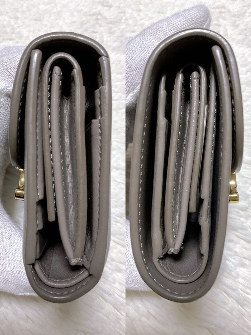 ♡正規品♡セリーヌ 三つ折り財布 トリオンフ スモールウォレット レザー グレー