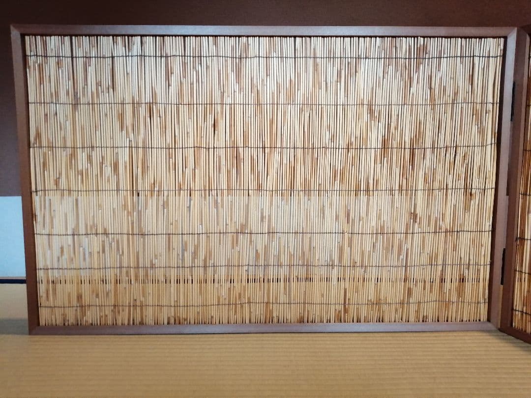 【茶道具】葦張風炉先屏風　風炉先218