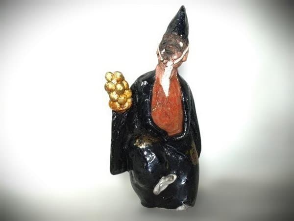 能 三番 輿 藤原朝臣房秀 能人形 陶器 置き物 骨董品 逸品 希少 在銘