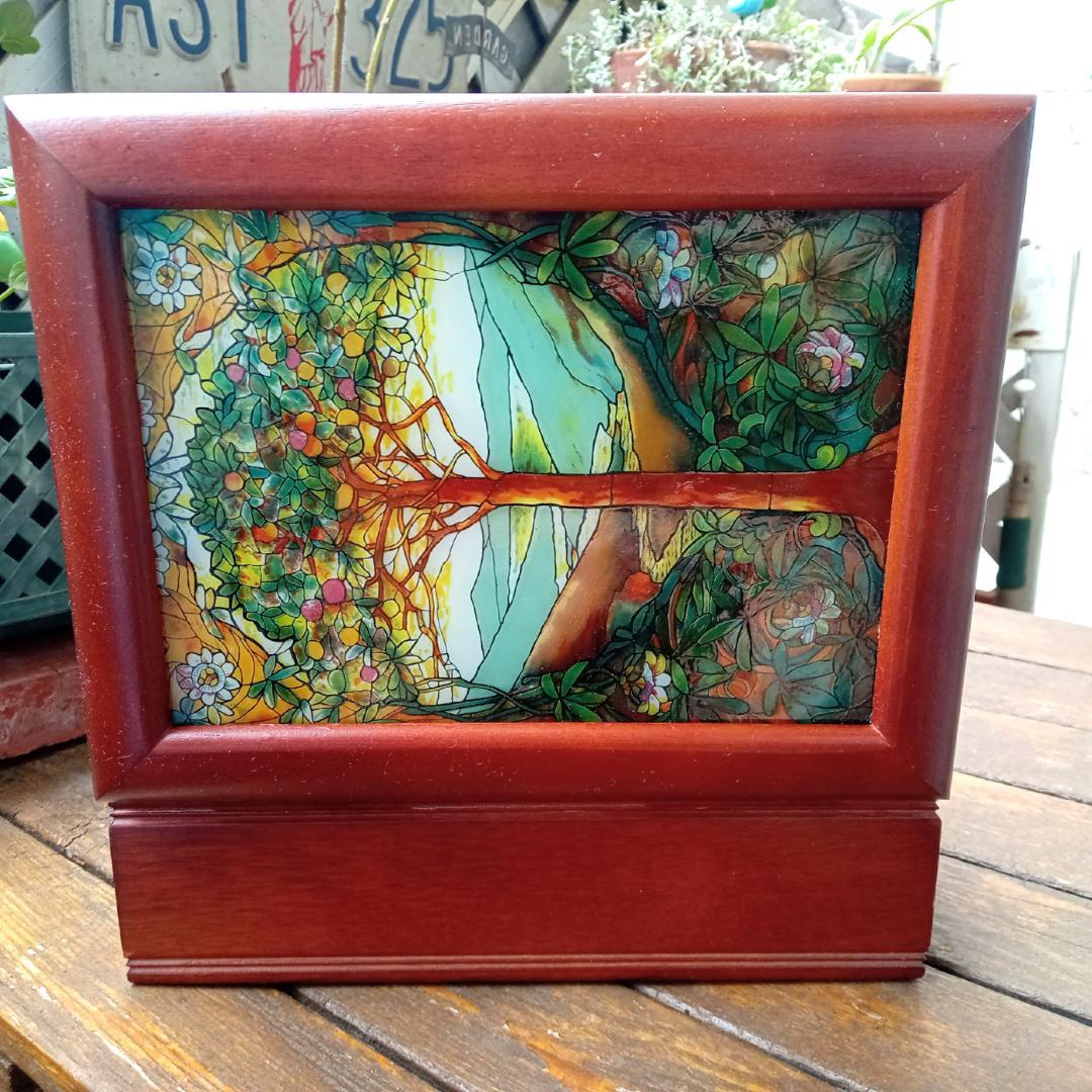 ルイスCティファニー ステンドグラス生命の木 宝石箱グラスマスターズ社