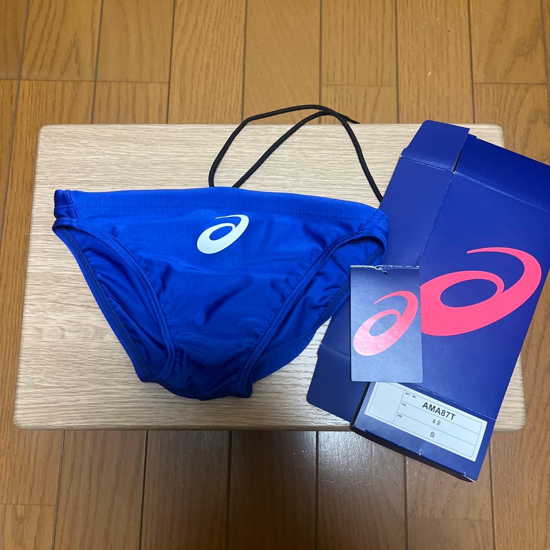 Sサイズ メンズ 競泳水着 アシックス 競パン ブルー