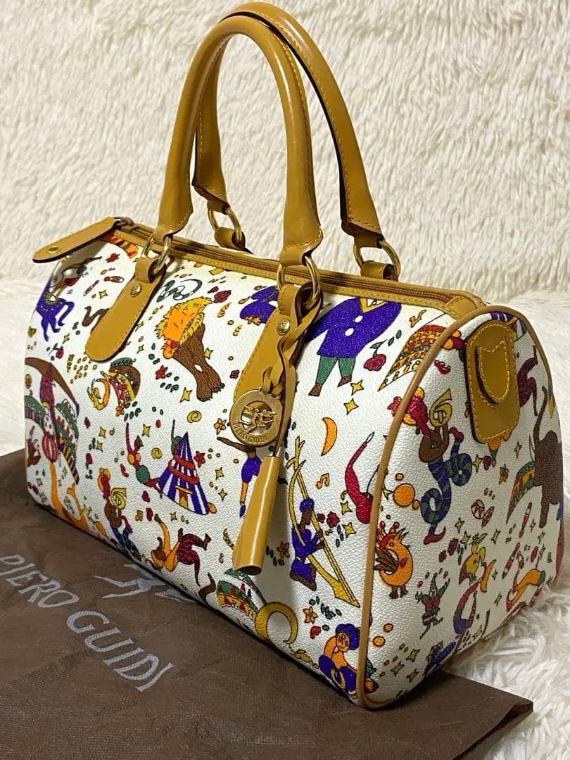 Piero Guidiマジックサーカス　ハンドバッグ　ボストン　PVCレザー美品