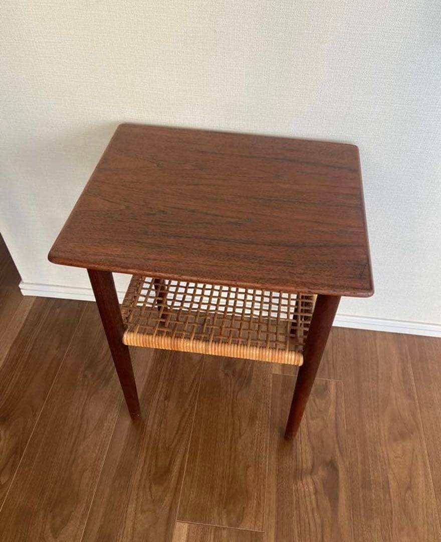 デンマーク　チーク　サイドテーブル　ヴィンテージ　北欧