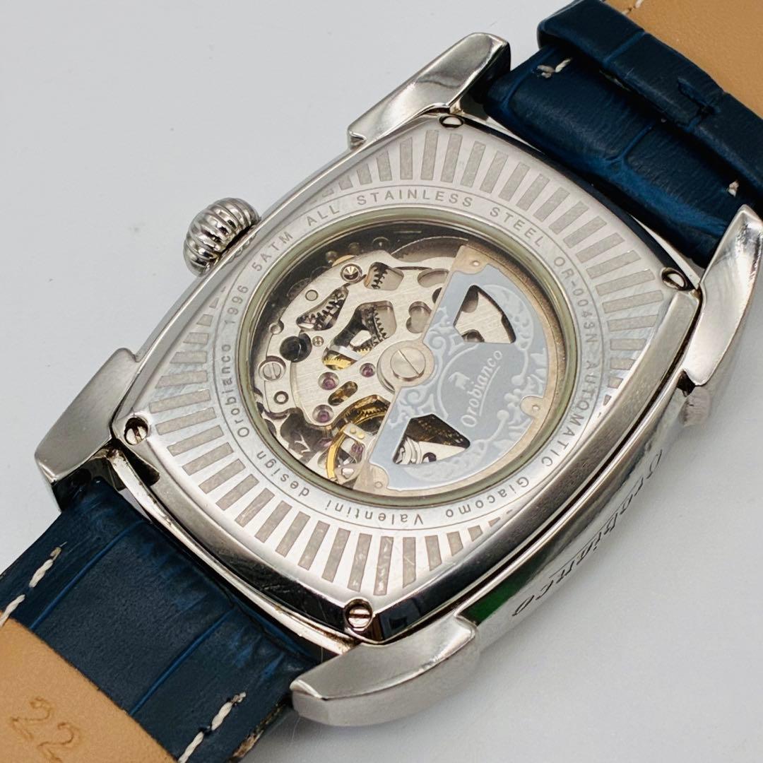 オロビアンコ 腕時計 自動巻き オープンハート 裏スケ 稼働品 ベルト新品