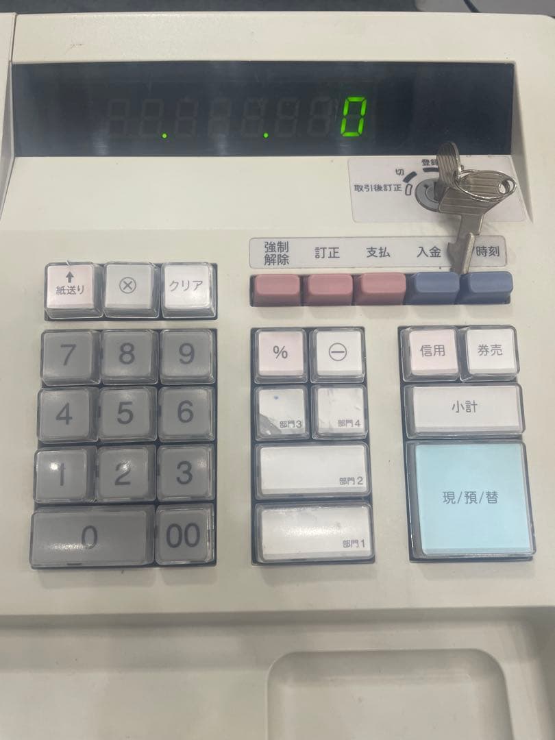 シャープSHARP XE-A107 レジスター