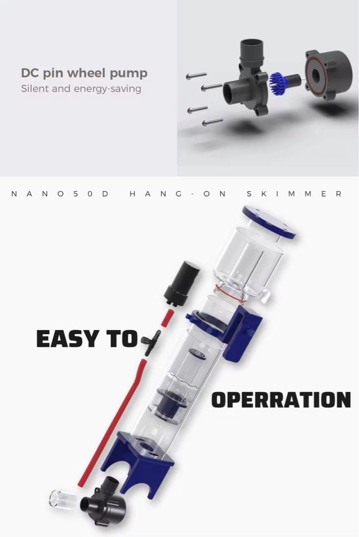 プロテインスキマーAqua Excel AE-NANO50D DCポンプ静か！