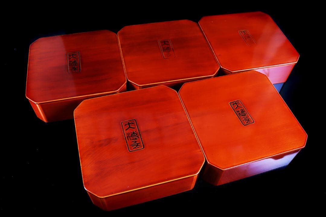 飛騨春慶塗 大徳寺 十客 縁高 共箱 茶道具 茶懐石道具弁当箱 共箱 会席