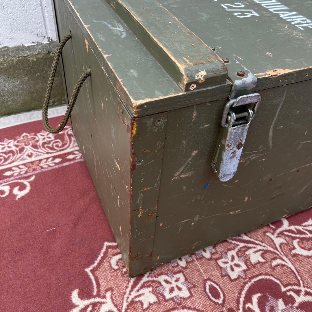 米軍実物 SURPLUS◾️ミリタリー 木製収納箱 ウッドボックス 木箱 軍物