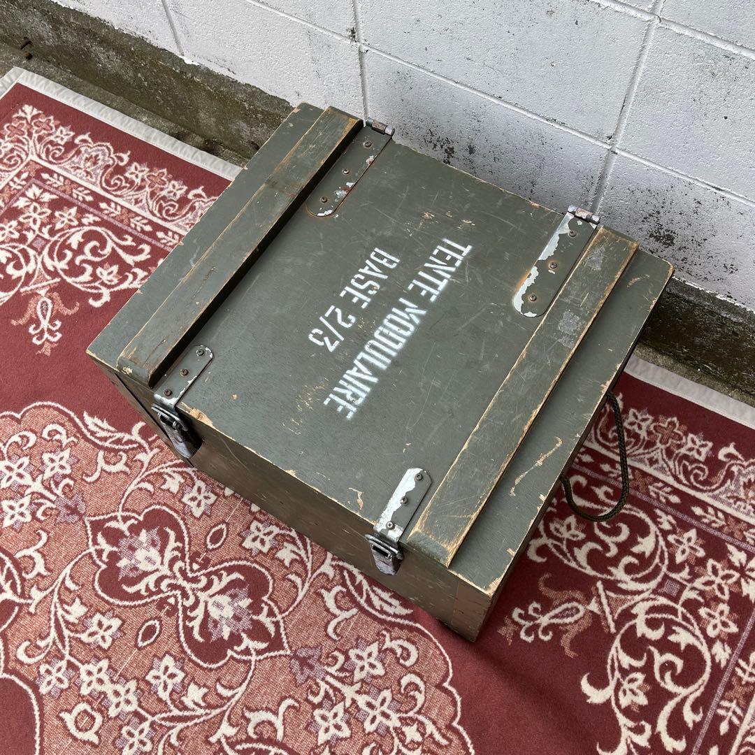 米軍実物 SURPLUS◾️ミリタリー 木製収納箱 ウッドボックス 木箱 軍物