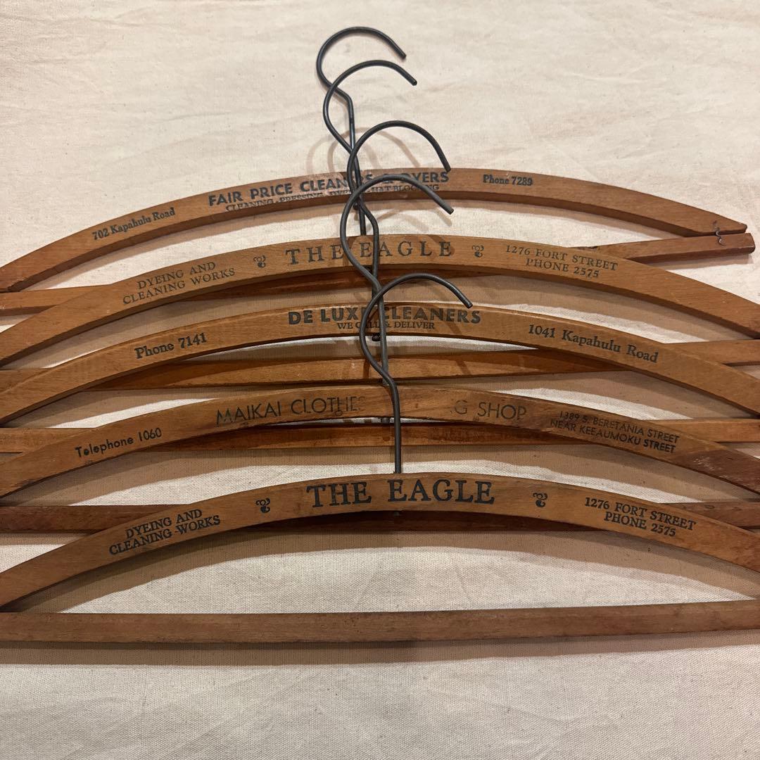 40s VINTAGE HAWAII HANGER ハンガー 文字 セット