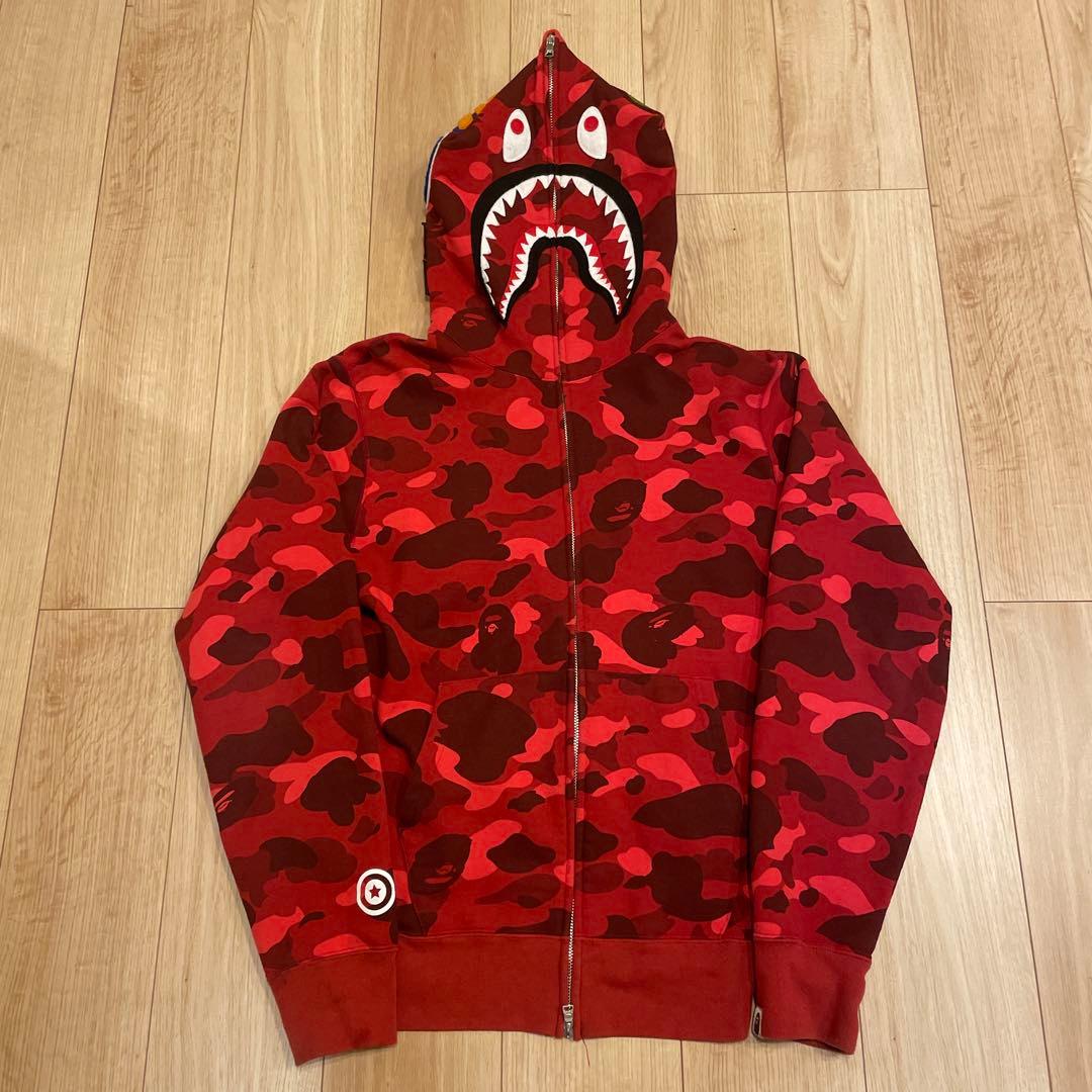 Bathing ape エイプシャークフードパーカー