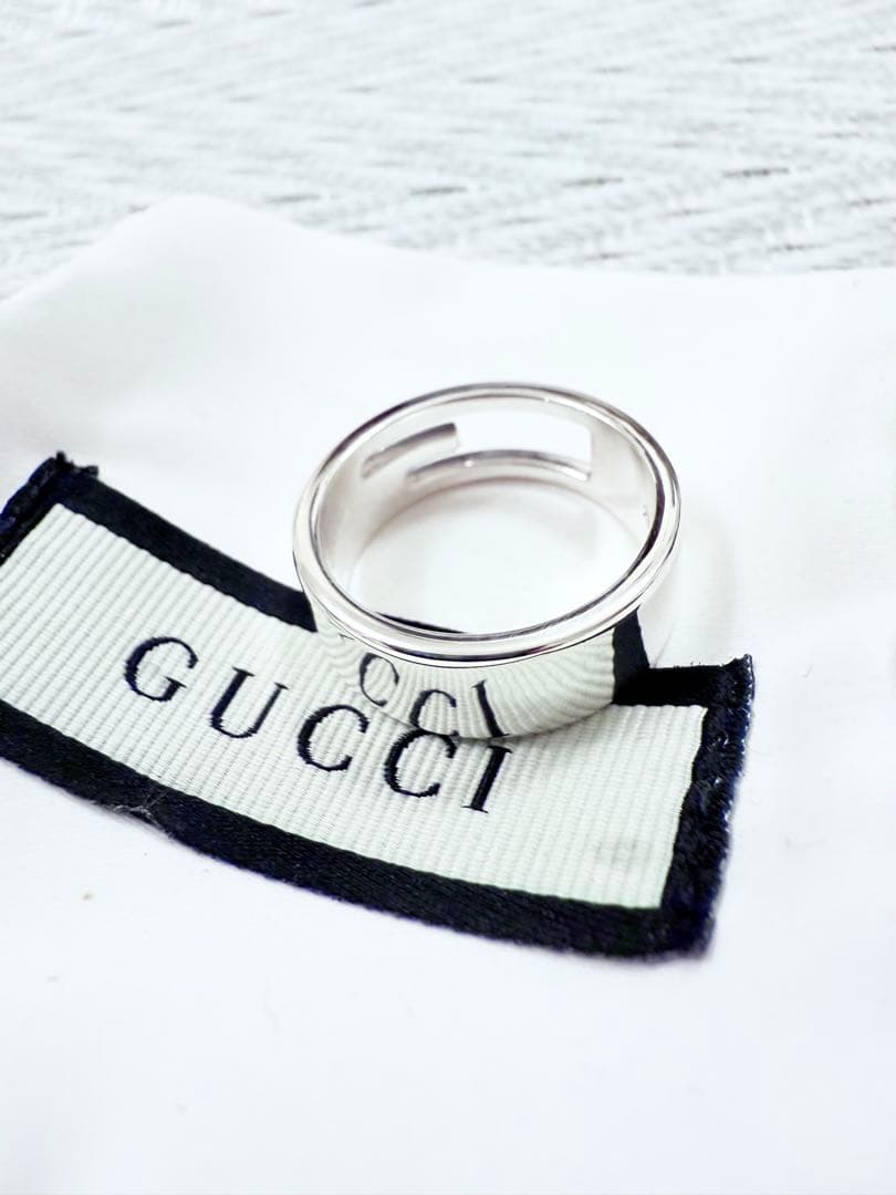 グッチ　指輪　リング　23 ブランデッドG ロゴ 925 研磨洗浄済　22号