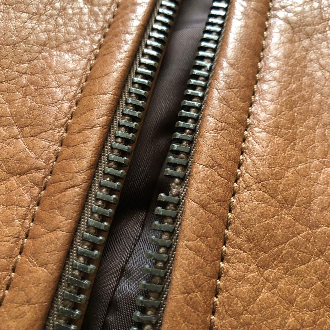 【良品】COACH コーチ レザージャケット キャメル シングル 牛革 XS