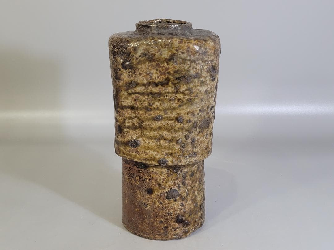 古美術 古信楽 杵形 花生 茶道具