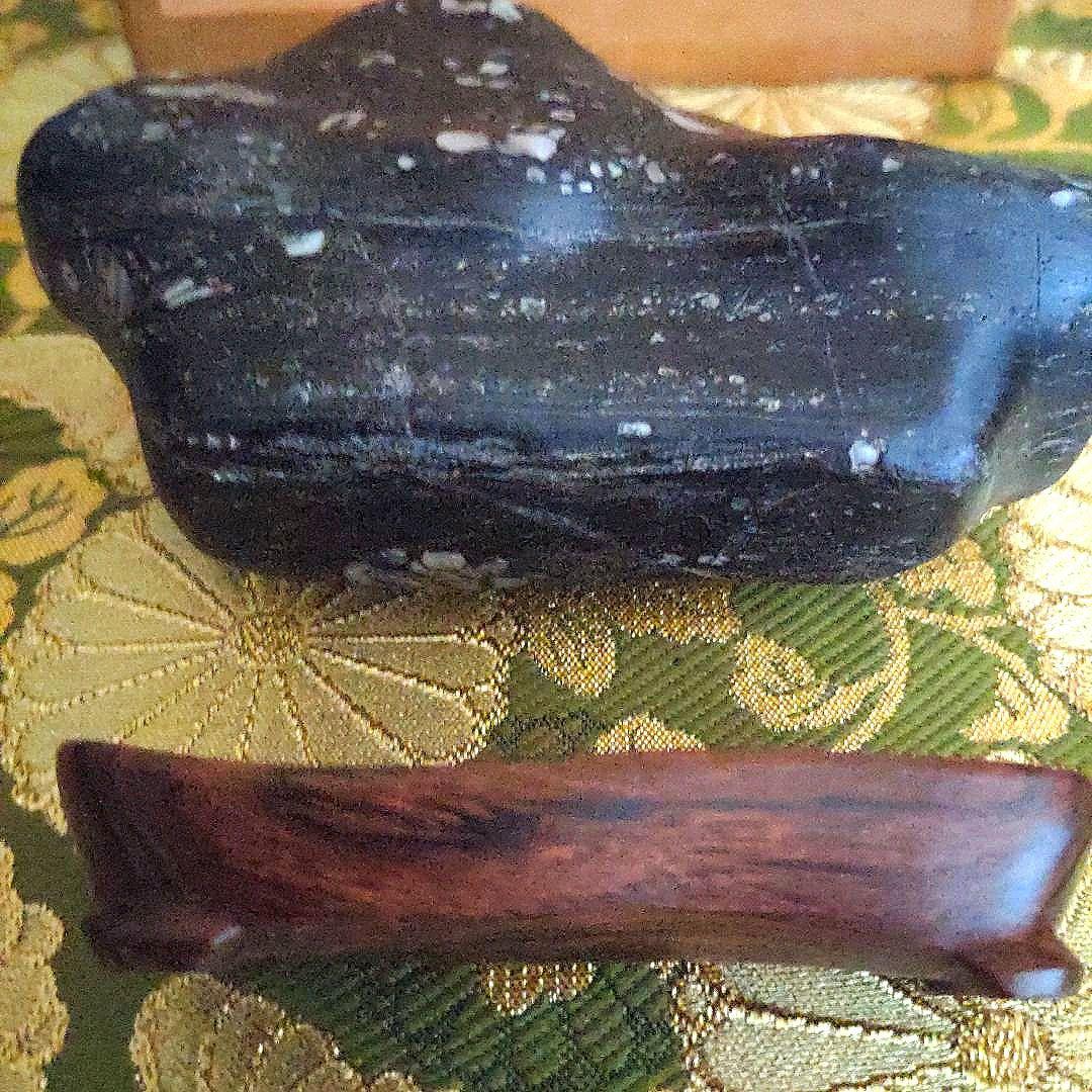 【最終価格】梅花石　銘、鶯の宿　梅の里　日本愛石館館長　小森宗閑翁