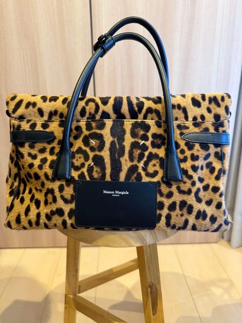 Maison Margiela ヒョウ柄 ハンドバッグ　イーストウエスト　5AC
