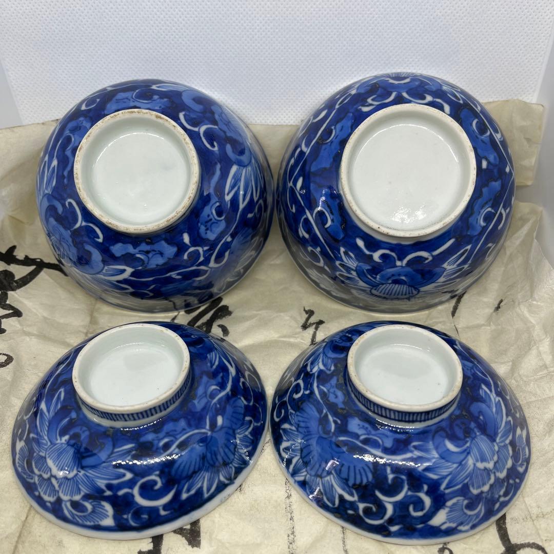 【お値下げ】骨董　古伊万里蓋付き茶碗2客