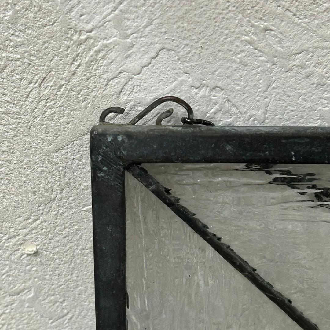 西洋アンティーク　大　ステンドグラス　縦　37cm×横　37cm