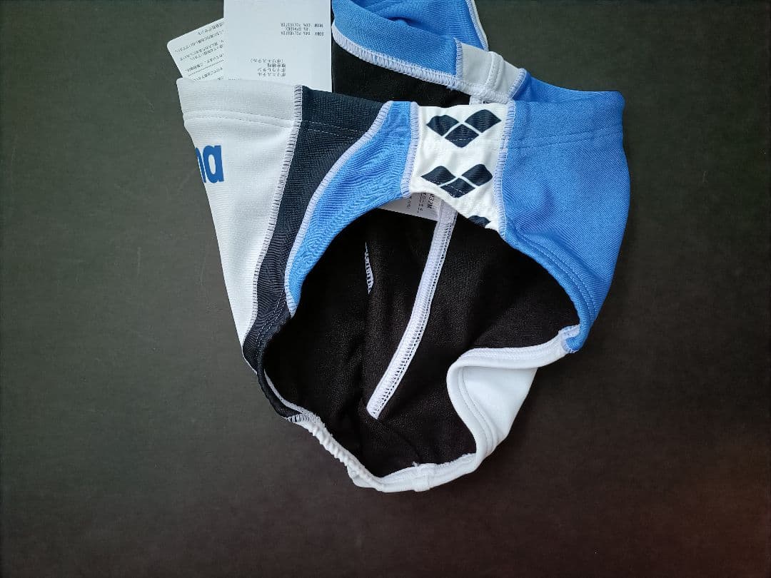 競パン 新作トレーニングリミック Lサイズ AS5SWM32M ブルー・ホワイト