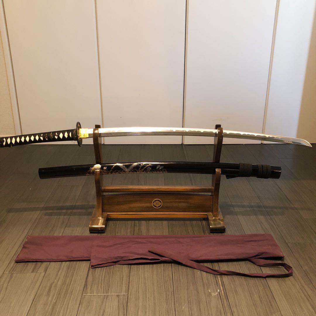 kh　高級模造刀　居合刀　茶拵え　亜合金刀身　名刀　　刀袋あり