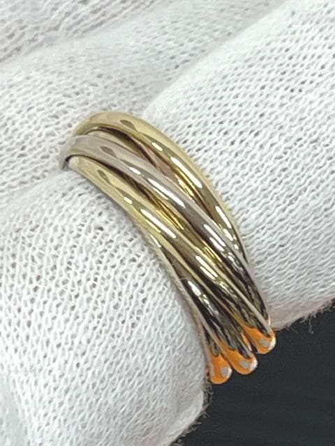 正規品 Cartierトリニティ 7連 リング K18 3カラー 11号 証明書