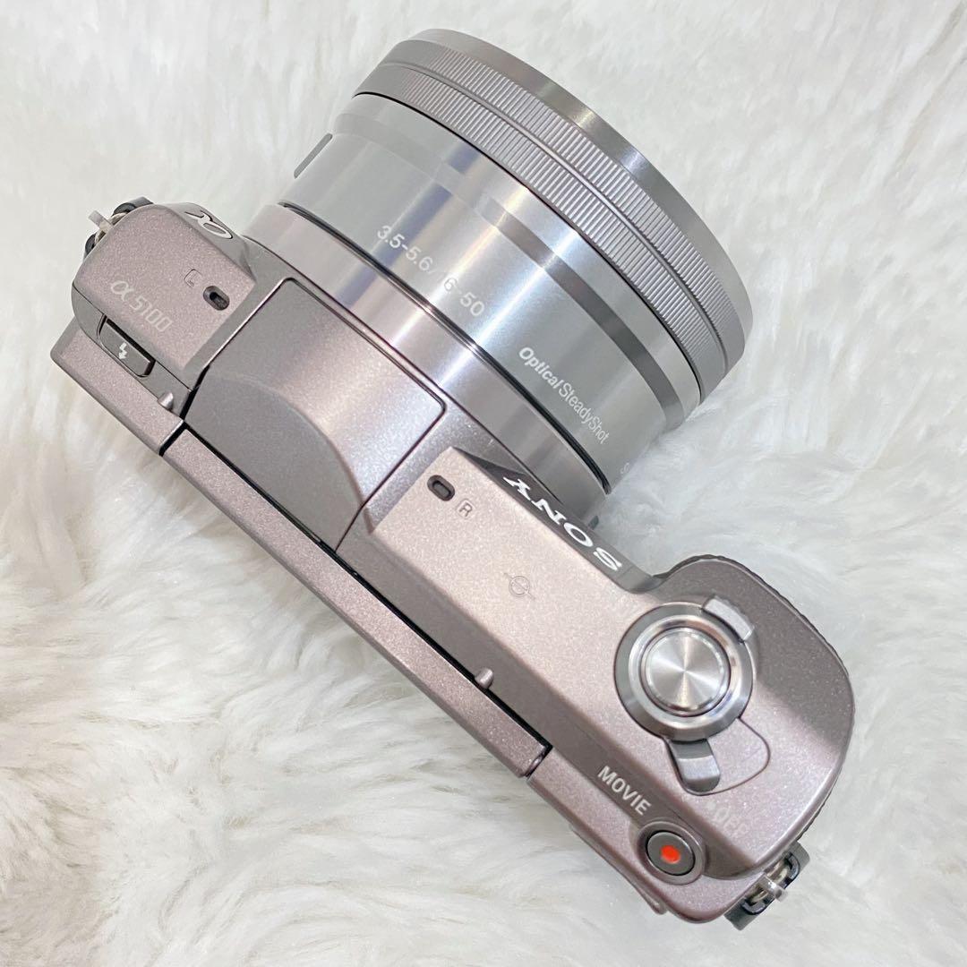 【美品】SONY α5100 ミラーレス一眼 シルバー 16-50mm 付属品有