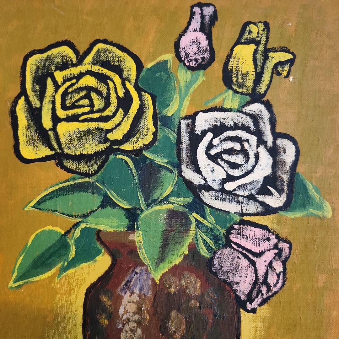 田渕眞兒　油絵　油彩　薔薇シリーズ　花　No.27