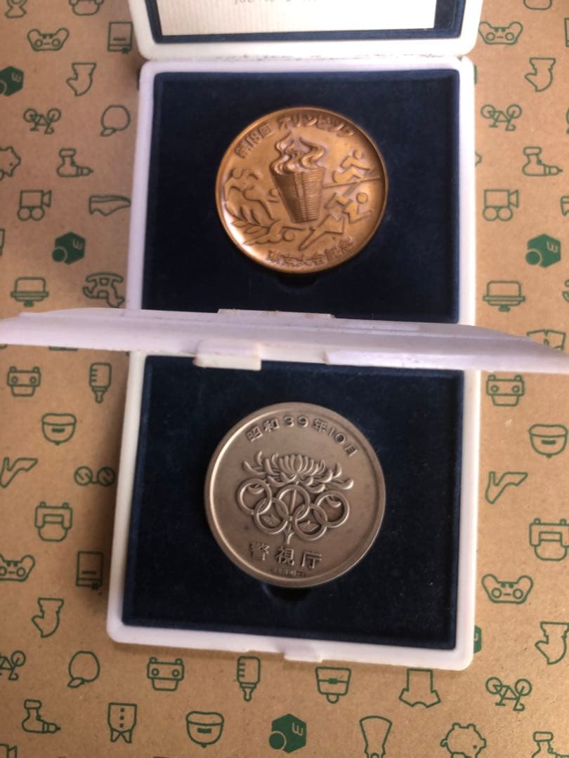 純銀　1964年 昭和39年東京オリンピック 警視庁 記念メダル コレクション