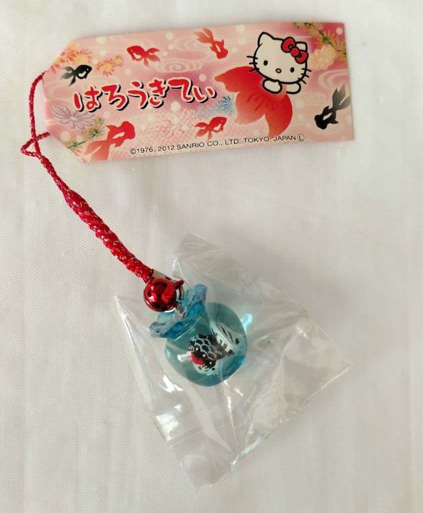 希少　ハローキティ　金魚鉢　根付　ストラップ　2012年