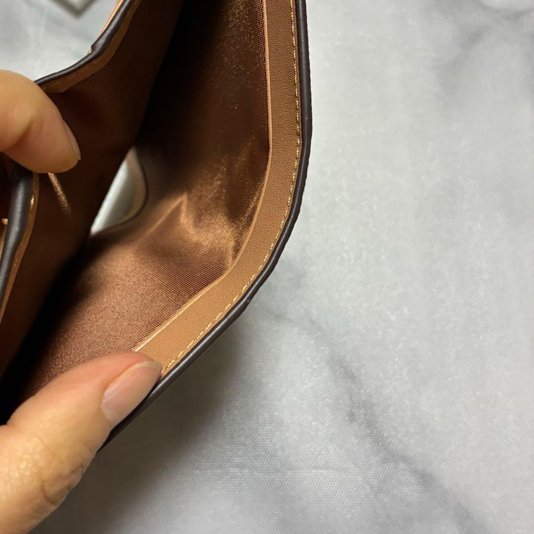 レア✨新品✨ COACH コーチ 二つ折り財布 シグネチャー ライトブラウン